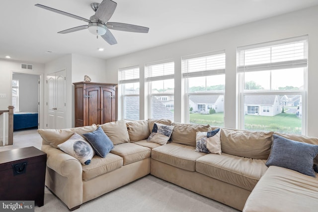 20093 Old Salt Ln, Frankford, DE 19945 - living room with recessed lighting and ceiling fan