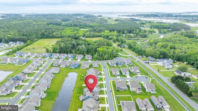 20093 Old Salt Ln, Frankford, DE 19945 - aerial view of property and surrounding area featuring a large body of water and nearby suburban area
