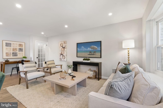 112 Morris Ave, Woodlyn, PA 19094 - living area featuring recessed lighting, baseboards, and light wood-style floors