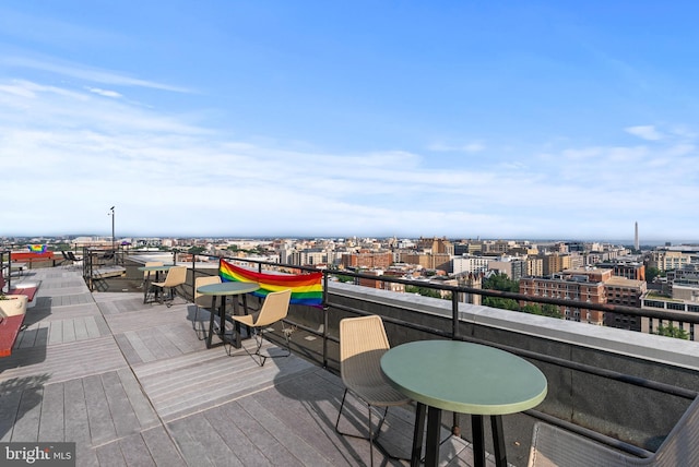 1615 Q St NW Unit 214, Washington, DC 20009 - wooden deck with a city view