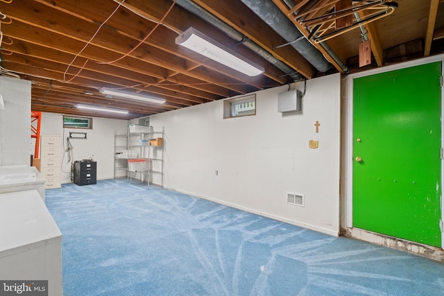 530 Anneslie Rd, Baltimore, MD 21212 - below grade area with carpet flooring