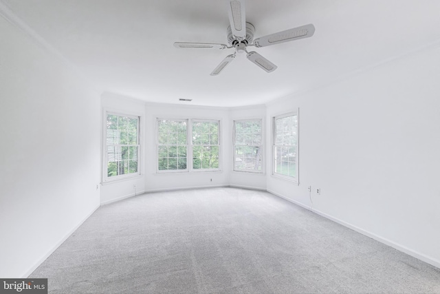 10106 Waterside Dr, Burke, VA 22015 - unfurnished room with a ceiling fan, carpet flooring, and baseboards