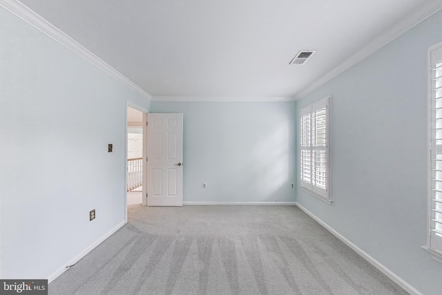 10106 Waterside Dr, Burke, VA 22015 - empty room featuring ornamental molding, baseboards, and carpet floors