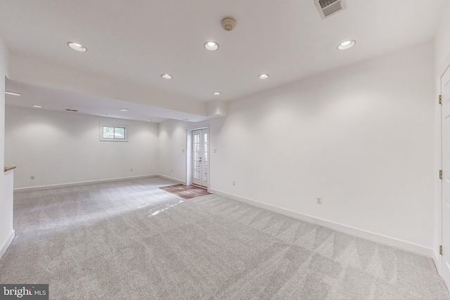 10106 Waterside Dr, Burke, VA 22015 - carpeted empty room featuring recessed lighting, baseboards, and a smoke detector