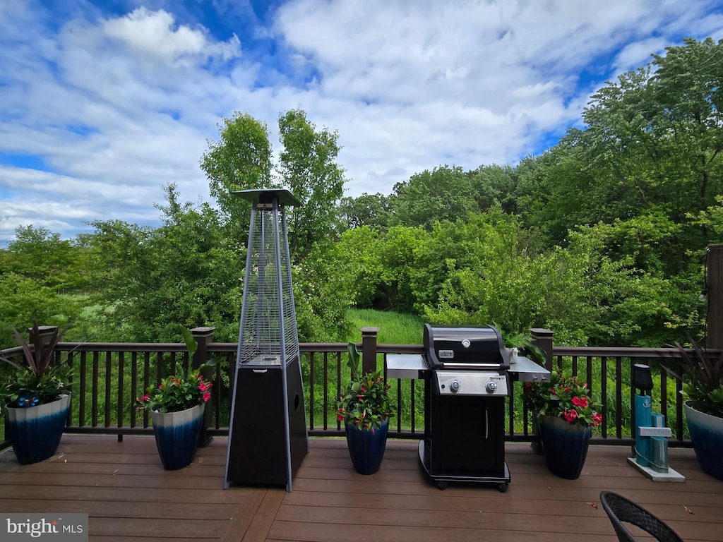 847 Sherrick Ct, Chalfont, PA 18914 - wooden terrace featuring area for grilling