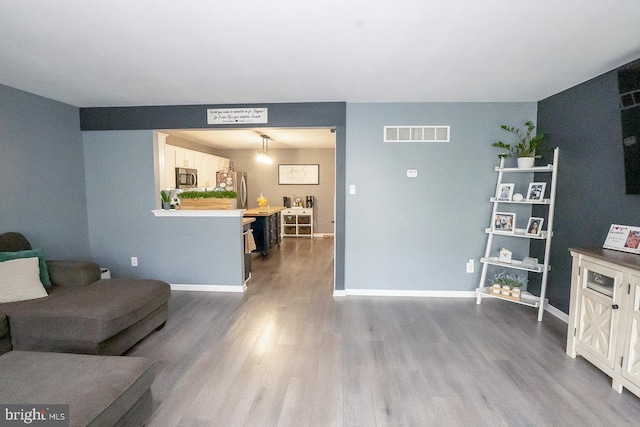 315 Dogwood St, Bally, PA 19503 - living area with dark wood-style floors and baseboards