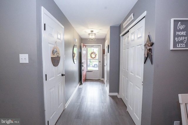 315 Dogwood St, Bally, PA 19503 - corridor featuring dark wood-type flooring and baseboards