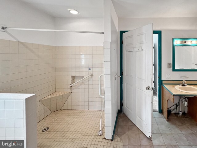 178 Fulton Ave, Charles Town, WV 25414 - bathroom featuring a shower stall, tile patterned floors, and a sink