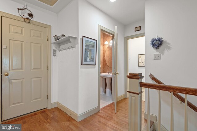 66 Farmview Ln, Lititz, PA 17543 - entrance foyer with light wood-type flooring and baseboards