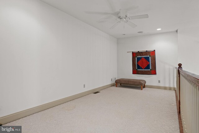 66 Farmview Ln, Lititz, PA 17543 - unfurnished room featuring carpet flooring, ceiling fan, recessed lighting, and baseboards