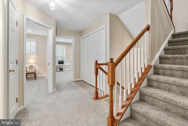 285 Cherry Ln, Kennett Square, PA 19348 - stairway with carpet floors and baseboards