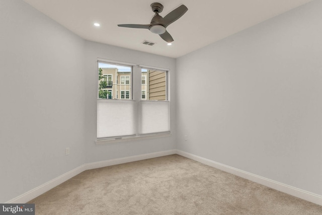1391 Pennsylvania Ave SE Unit 348, Washington, DC 20003 - carpeted empty room featuring ceiling fan, baseboards, and recessed lighting
