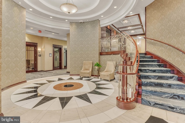 1391 Pennsylvania Ave SE Unit 348, Washington, DC 20003 - community lobby with recessed lighting, stairs, and a high ceiling