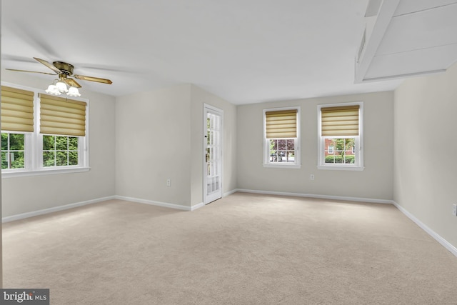 6517 Potomac Ave Unit A2, Alexandria, VA 22307 - carpeted spare room with healthy amount of natural light, baseboards, and ceiling fan