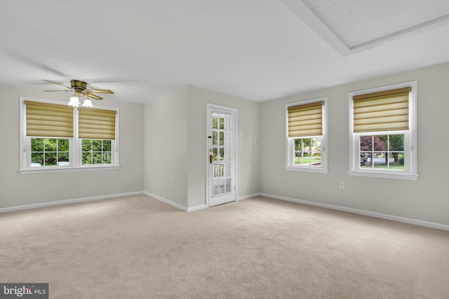 6517 Potomac Ave Unit A2, Alexandria, VA 22307 - carpeted spare room featuring plenty of natural light, baseboards, and a ceiling fan