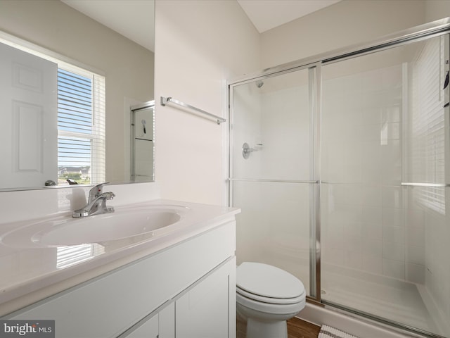 113 Heyford Dr, Stephenson, VA 22656 - bathroom featuring a shower stall, vanity, and toilet