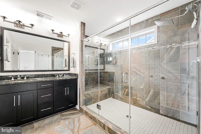 22635 Naugatuck Sq, Ashburn, VA 20148 - full bath featuring double vanity and a shower stall