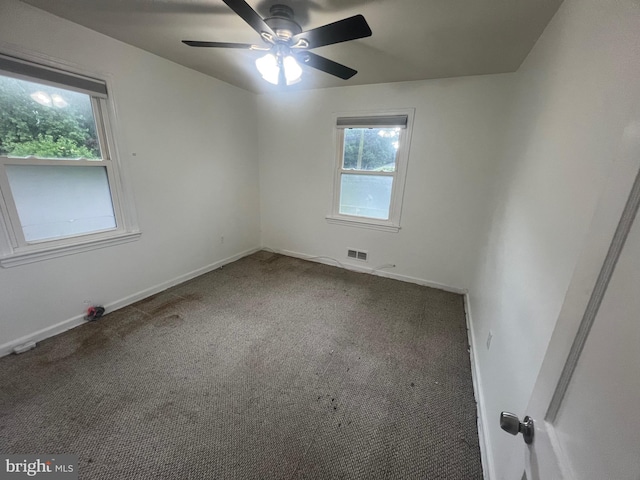 3403 Murdock Rd, Kensington, MD 20895 - spare room featuring carpet floors, baseboards, and ceiling fan