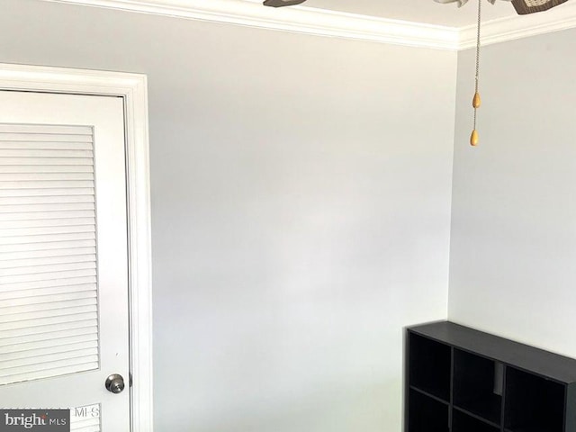 159 Harwich St, Browns Mills, NJ 08015 - interior space with ceiling fan and ornamental molding