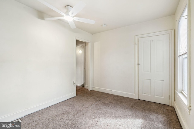 820 Cumberland St, Gloucester City, NJ 08030 - unfurnished bedroom with carpet flooring, baseboards, and ceiling fan