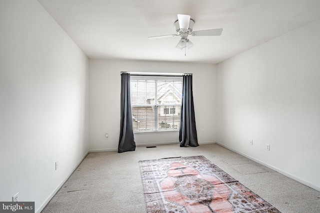 256 Silverbell Ct, West Chester, PA 19380 - spare room with carpet flooring, ceiling fan, and baseboards