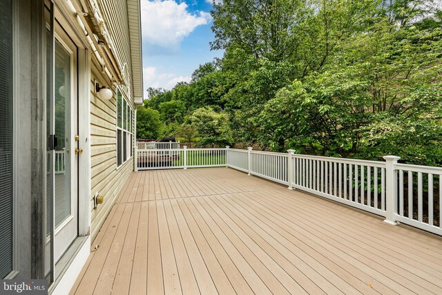 256 Silverbell Ct, West Chester, PA 19380 - deck featuring view of wooded area