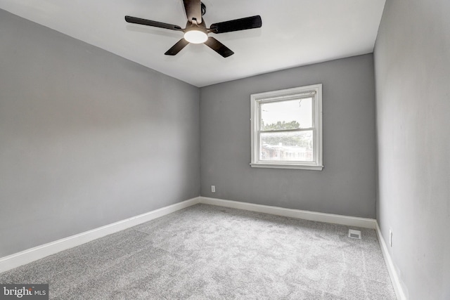 2503 W Forest Park Ave, Baltimore, MD 21215 - unfurnished room with carpet floors, ceiling fan, and baseboards