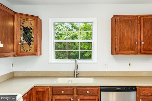 211 Westminster Ln Unit 119, Stafford, VA 22556 - kitchen with stainless steel dishwasher, a sink, and light countertops