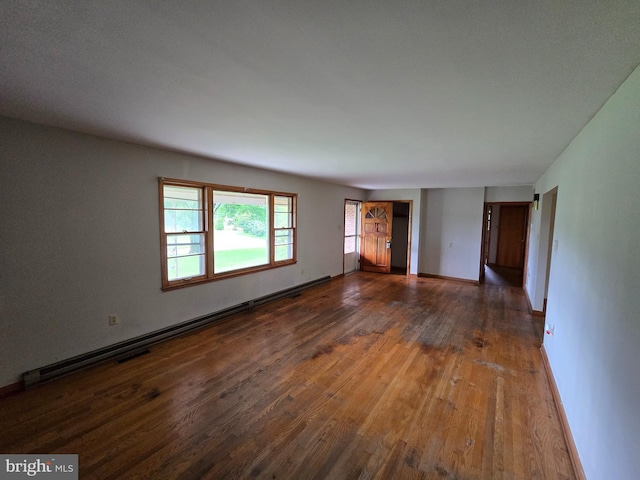 3390 Point Of Rocks Rd, Jefferson, MD 21755 - unfurnished room with wood-type flooring, baseboards, and baseboard heating