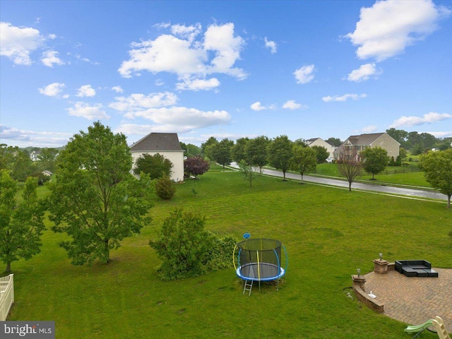 738 Farmhouse Rd, Mickleton, NJ 08056 - view of grassy yard with a trampoline