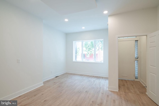 1606 Wharton St, Philadelphia, PA 19146 - unfurnished bedroom with light wood-type flooring, baseboards, and recessed lighting