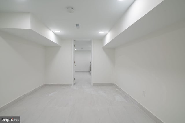 1606 Wharton St, Philadelphia, PA 19146 - finished basement featuring recessed lighting and baseboards