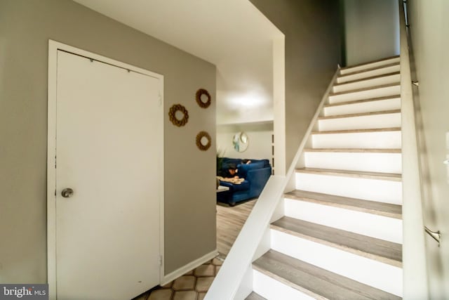 4548 Conwell Dr, Annandale, VA 22003 - staircase with tile patterned floors