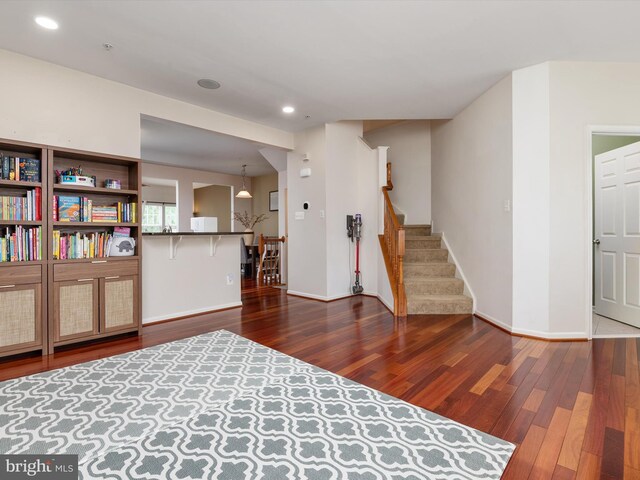 6888 Tasker Fls, Elkridge, MD 21075 - interior space with wood finished floors, recessed lighting, and stairs