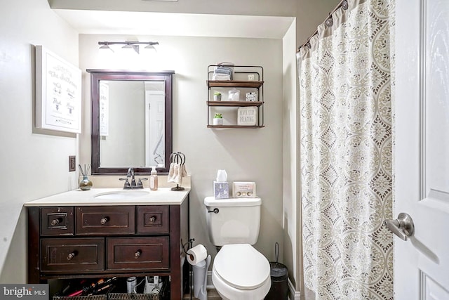 2305A Yarmouth Ln, Mount Laurel, NJ 08054 - full bathroom with vanity, toilet, and a shower with shower curtain