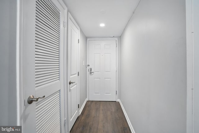 1001 Randolph St N Unit 523, Arlington, VA 22201 - hall featuring dark wood-style floors and baseboards