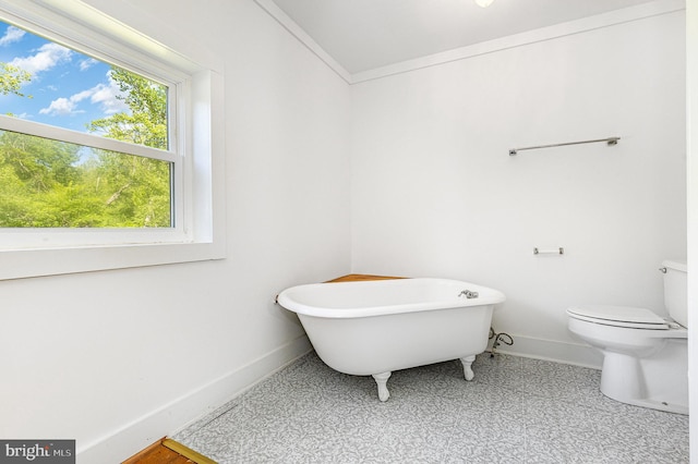 6908 S Roxbury Mill Rd, Spotsylvania, VA 22551 - full bath with a soaking tub, baseboards, and toilet