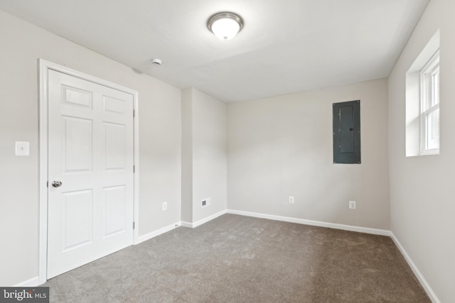 1205 Mirga Cir, Baltimore, MD 21207 - carpeted spare room featuring electric panel, baseboards, and a smoke detector