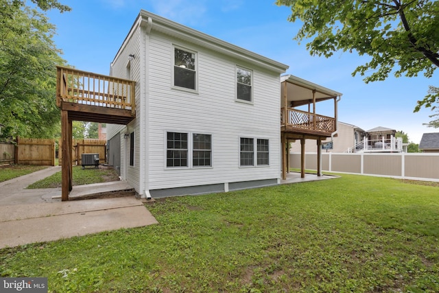 1205 Mirga Cir, Baltimore, MD 21207 - back of house featuring central AC, a patio, and a balcony