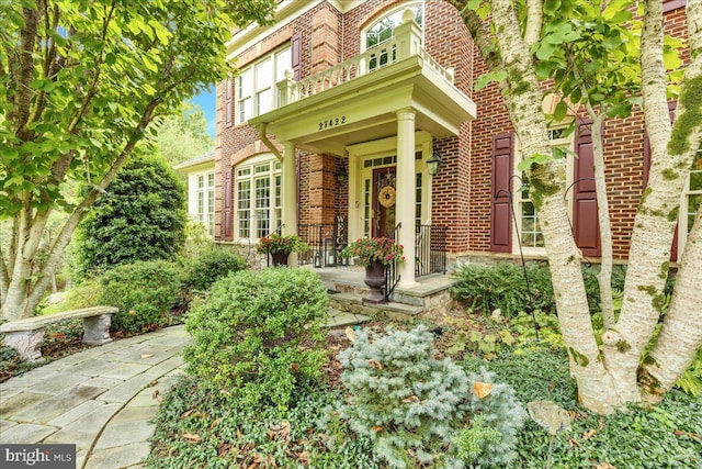 27422 Bridle Pl, Chantilly, VA 20152 - property entrance with brick siding