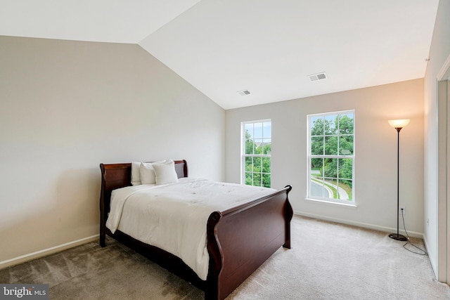 45812 Winding Branch Ter, Sterling, VA 20166 - bedroom featuring lofted ceiling, light colored carpet, and baseboards