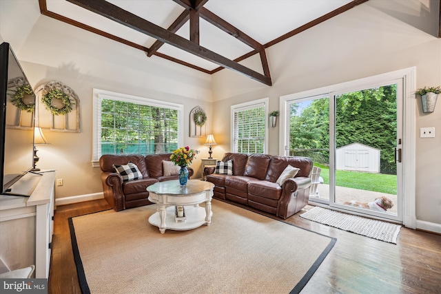 7600 Charleston Dr, Bethesda, MD 20817 - living area with baseboards and wood finished floors