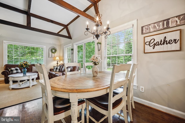7600 Charleston Dr, Bethesda, MD 20817 - dining area featuring wood finished floors and a chandelier