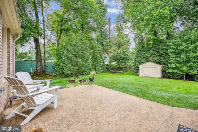 7600 Charleston Dr, Bethesda, MD 20817 - view of patio featuring a storage unit