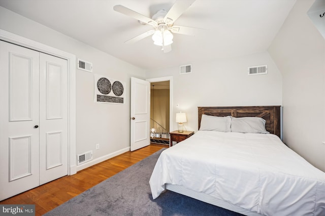 7600 Charleston Dr, Bethesda, MD 20817 - bedroom featuring wood finished floors and ceiling fan