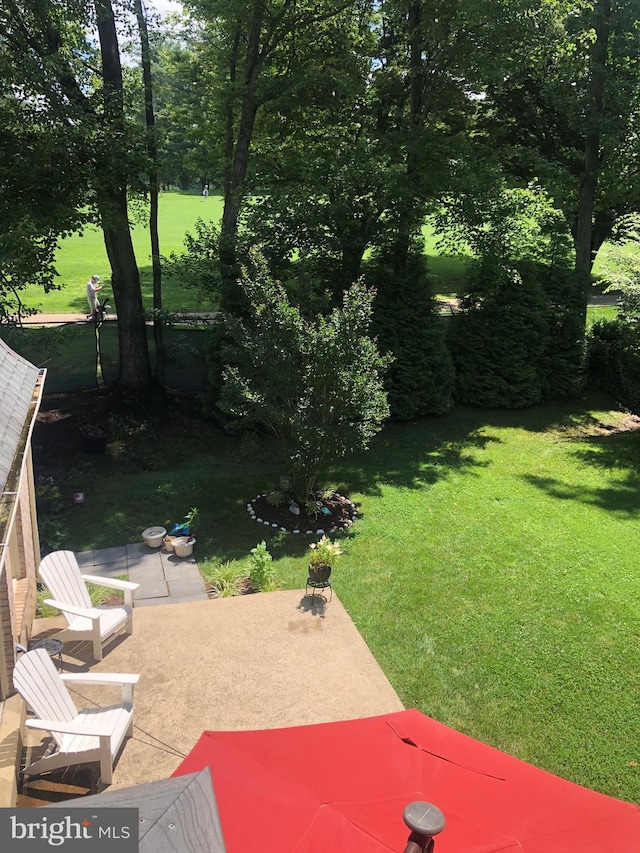 7600 Charleston Dr, Bethesda, MD 20817 - view of green lawn featuring a patio