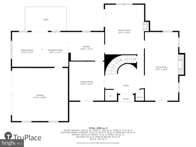 7600 Charleston Dr, Bethesda, MD 20817 - view of home floor plan