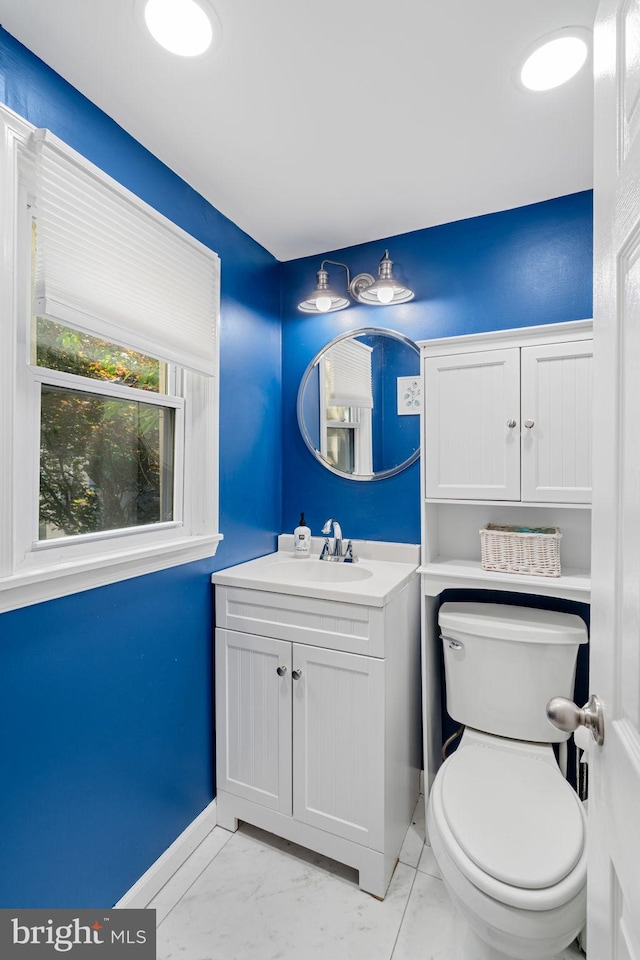 718 Addison St Unit B, Philadelphia, PA 19147 - half bath featuring vanity and marble look tiles