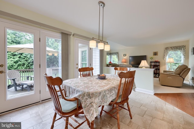 1350 Hyde Park Dr, Lancaster, PA 17601 - dining room with stone tile floors and healthy amount of natural light