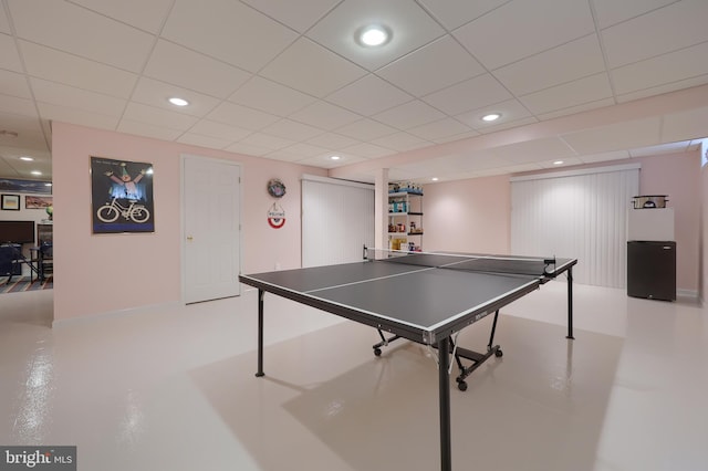 1350 Hyde Park Dr, Lancaster, PA 17601 - rec room with a paneled ceiling and recessed lighting
